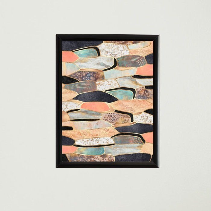 Taş Desen Çerçeveli Poster Tablo