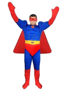 Yetişkin Superman Kostümü Kaslı