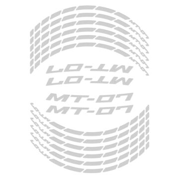 GP Kompozit Yamaha MT-07 2014-2023 Uyumlu Jant Şeridi Reflektif Gri