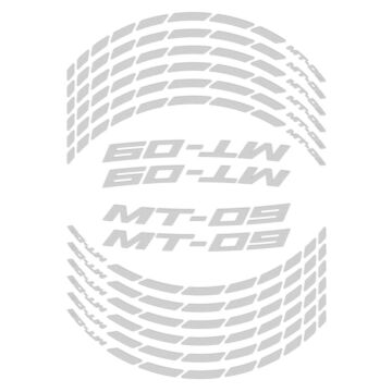 GP Kompozit Yamaha MT-09 2013-2023 Uyumlu Jant Şeridi Reflektif Gri
