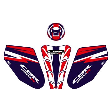 GP Kompozit Honda CBR250 2011-2012 Uyumlu Tank Pad Mavi