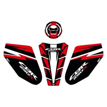 GP Kompozit Honda CBR250 2011-2012 Uyumlu Tank Pad Kırmızı