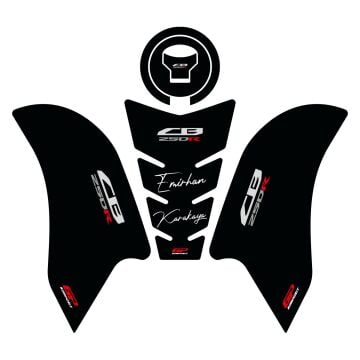 GP Kişiye Özel Honda CB 250 R 2017-2023 Uyumlu Tank Pad Seti Siyah