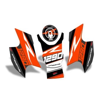 GP Kompozit KTM 1290 Super Adventure 2021-2024 Uyumlu Tank Pad Seti Turuncu