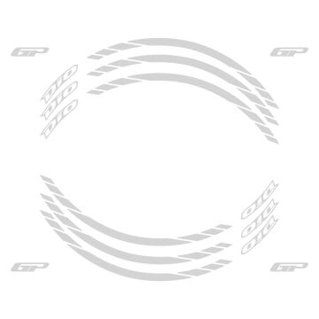 GP Kompozit Honda Dio 2021-2024 Uyumlu Jant Şeridi Reflektif Gri