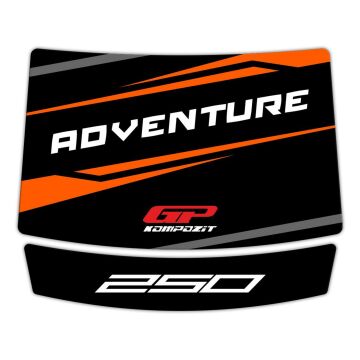 GP Kompozit KTM 250 Adventure 2020-2024 Uyumlu Tank Pad Seti Siyah-Turuncu