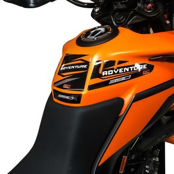 GP Kompozit KTM 390 Adventure 2020-2024 Uyumlu Tank Pad Seti Siyah-Turuncu