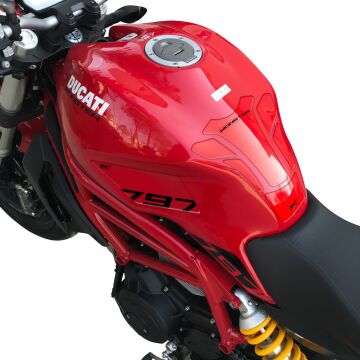 GP Kompozit Ducati Monster 797 2020 Uyumlu Tank Pad Kırmızı