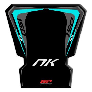 GP Kompozit CF Moto 150 NK 2016-2022 Uyumlu Tank Pad Seti Siyah-Turkuaz