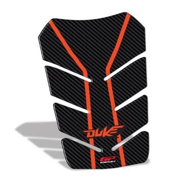 GP Kompozit KTM Duke 250 2011-2023 Uyumlu Tank Pad Turuncu-Karbon