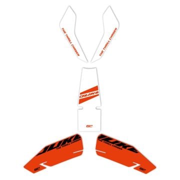 GP Kompozit KTM Duke 250 2024 Uyumlu Tank Pad Seti Beyaz