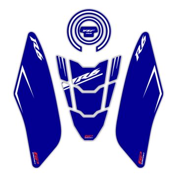 GP Kompozit Yamaha R6 2017-2023 Uyumlu Tank Pad Seti Mavi
