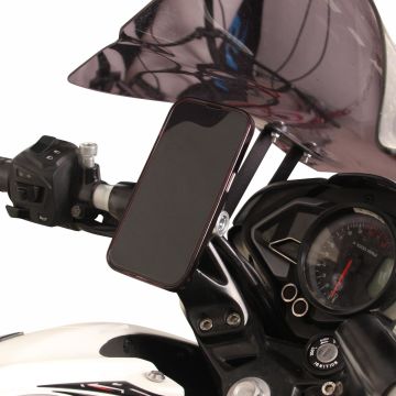 GP Kompozit Bajaj Pulsar NS 200 2011-2024 Uyumlu Telefon / Navigasyon Tutucu Gri