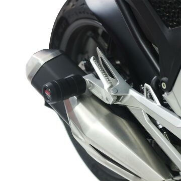 GP Kompozit Honda NC 700 X-S / NC 750 X-S 2012-2023 Uyumlu Egzoz Koruma Takozu Siyah