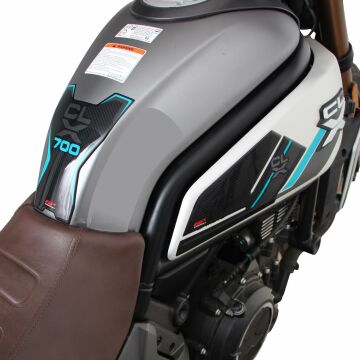 GP Kompozit CF Moto 700 CL-X 2022-2024 Uyumlu Tank Pad Seti Sarı