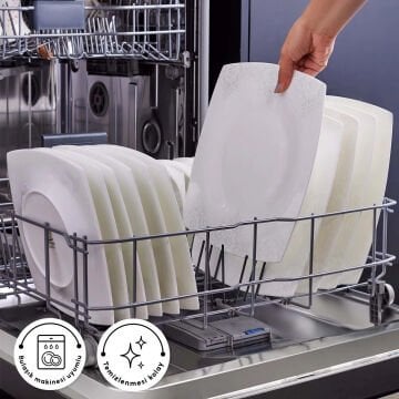 Karaca Fine Pearl Helen 62 Parça 12 Kişilik İnci Kare Yemek Takımı