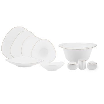 Karaca Fine Pearl Extra Tristan 62 Parça 12 Kişilik Yemek Takımı