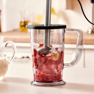 Mastermaid Prosteel Cam Mutfak Robotu Uzun Blender Ayaklı 6 Bıçaklı 2500 W Galaxy Grey
