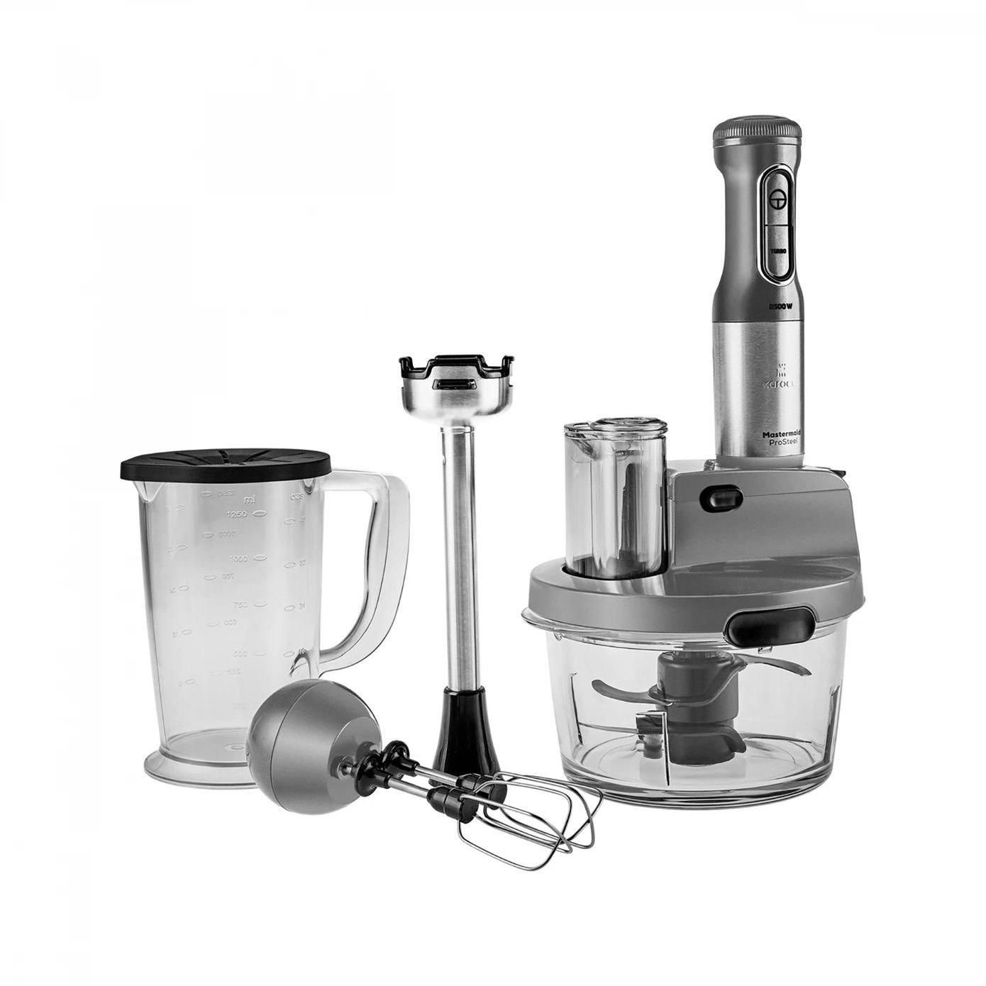 Mastermaid Prosteel Cam Mutfak Robotu Uzun Blender Ayaklı 6 Bıçaklı 2500 W Galaxy Grey