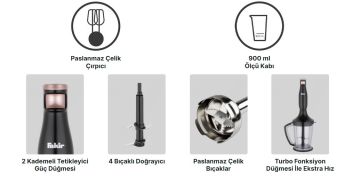 Stor Lucina Blender Set Black & Rosie