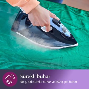 Philips Azur DST7020/20 Buharlı Ütü, 2800W