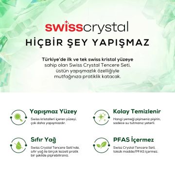 Swiss Crystal 7 Parça Tencere Seti Creamy
