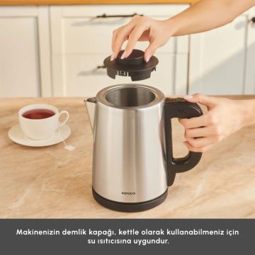 KARACA TEABIG XL 2 IN 1 ÇELIK ÇAY MAKINESI VE SU ISITICI INOX