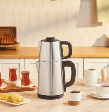 KARACA TEABIG XL 2 IN 1 ÇELIK ÇAY MAKINESI VE SU ISITICI INOX