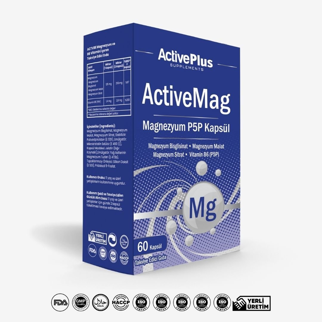 ActivMag - Magnezyum P5P 60 Kapsül