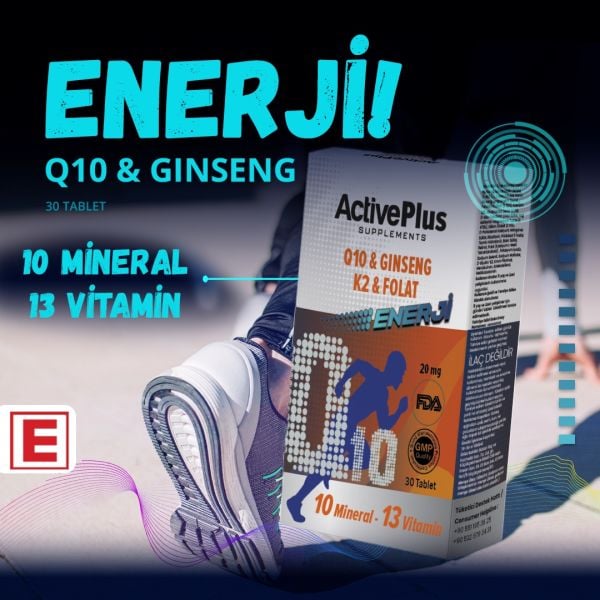 Energy! Q10-Ginseng-K2-Folat 30 Tablet