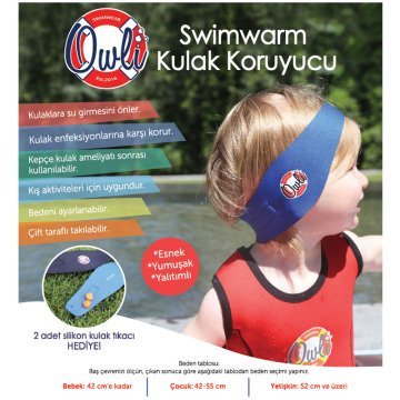 Owli Swimwarm Kulak Koruyucu Siyah Çocuk