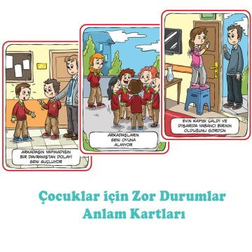 Çocuklar İçin Zor Durumlar Anlam Kartları