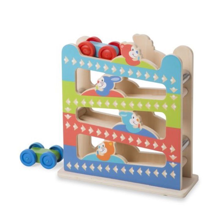 Melissa&Doug Ahşap Araç Rampa Kulesi Zilli