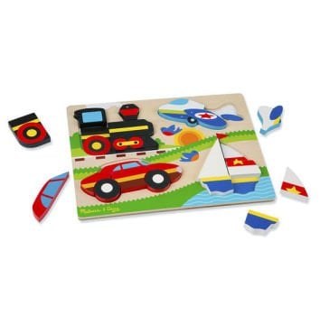 Melissa&Doug Ahşap Tombul Parçalı Yapboz Araçlar