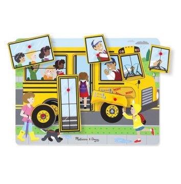 Melissa&Doug Ahşap Sesli Yapboz The Wheels on the Bus