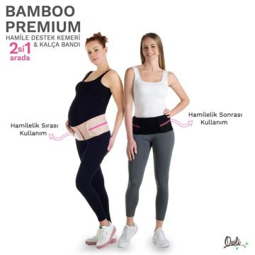 Owli Bamboo Premium Hamile Destek Kemeri 2'si 1 Arada Ten Rengi