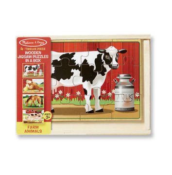 Melissa&Doug Ahşap 12x4 Yapboz Seti Çiftlik Hayvanları