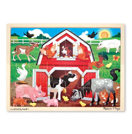 Melissa&Doug Ahşap 24 Parça Yapboz Çiftlik Puzzle