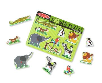 Melissa&Doug Ahşap Sesli Yapboz Hayvanat Bahçesi