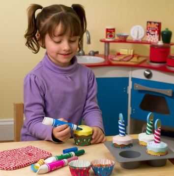 Melissa&Doug Ahşap Cupcake Seti Ödüllü Oyun