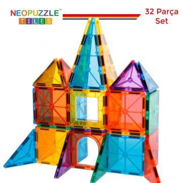 NeoPuzzle Tiles Mıknatıslı Bloklar 32 Parça Başlangıç Seti