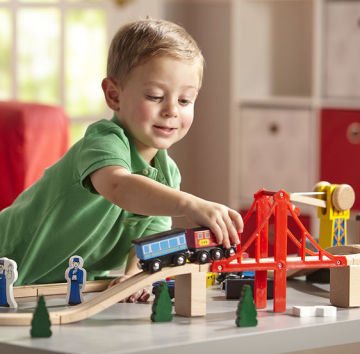 Melissa&Doug Ahşap Tren ve Ray Seti