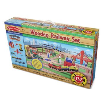 Melissa&Doug Ahşap Tren ve Ray Seti