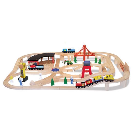 Melissa&Doug Ahşap Tren ve Ray Seti