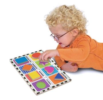 Melissa&Doug Ahşap Tombul Yapboz Şekiller Puzzle