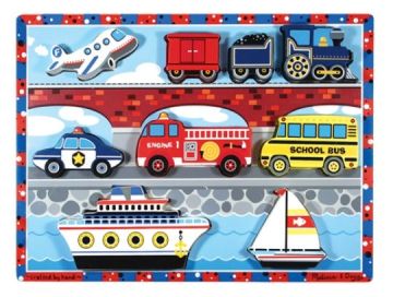 Melissa&Doug Ahşap Tombul Yapboz Araçlar Puzzle