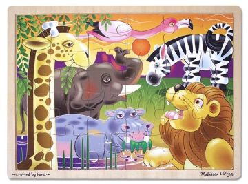 Melissa&Doug Ahşap 24 Parça Yapboz Safari Puzzle