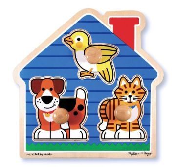 Melissa&Doug Ahşap İlk Yapbozum Evcil Hayvanlar