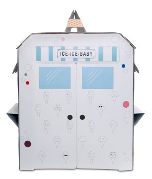 Little Maker Boyanabilir Karton Maket Dondurma Arabası