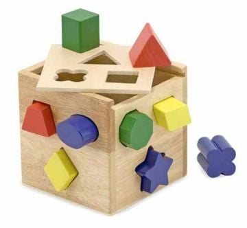 Melissa&Doug Ahşap Küp Şekil Bulmaca